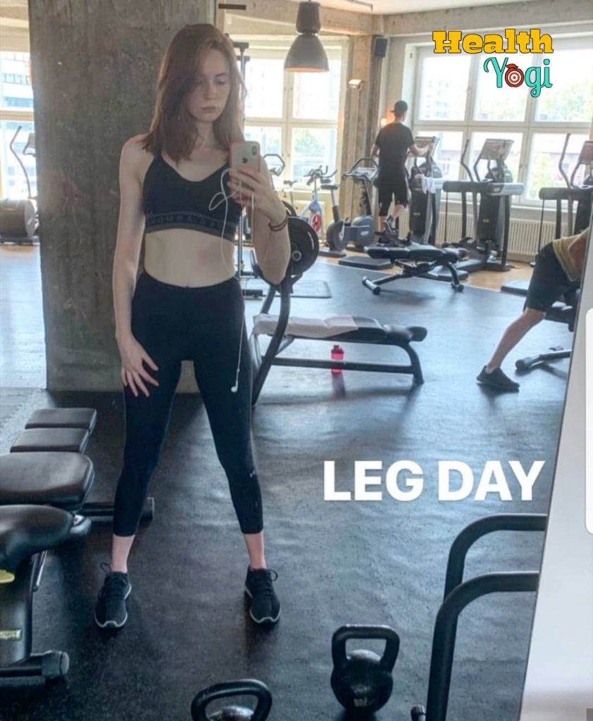 Karen Gillan on legs day at gym