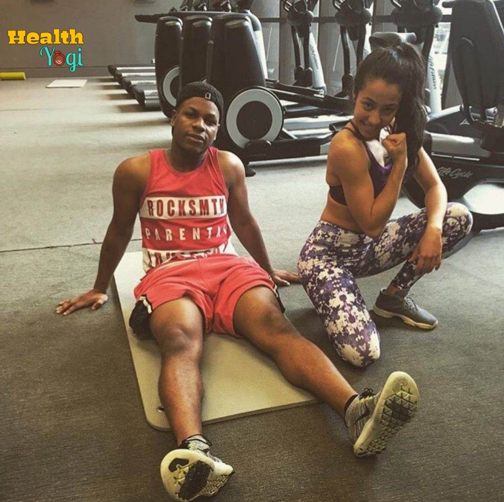 John Boyega at gym